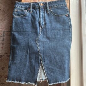 Madewell Denim pencil skirt
